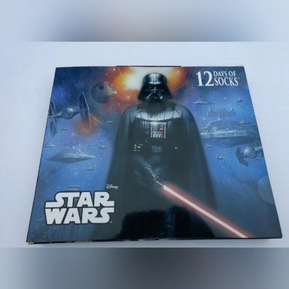 Star Wars Men's 12 Days of Socks Advent Calendar NWT Shoe Size 6-12